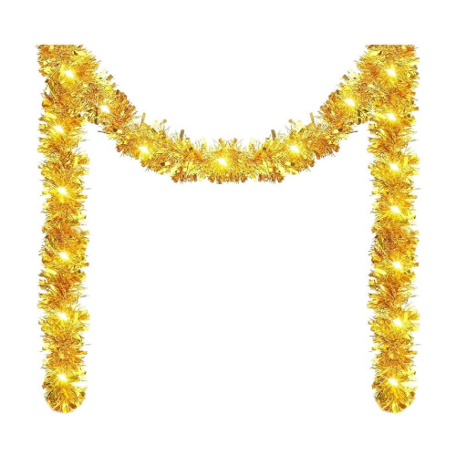 Gouden PVC kerstslinger met 50 LED's, 500 cm 2