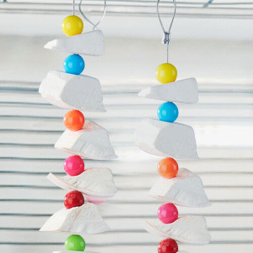 Bone Chewing Toy with Bells for Parrots 1 piece 1