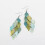 6 Pair Lady Earrings Leaf Shape Long Exquisite Creative Drop Earrings for Prom,Multicolor 3