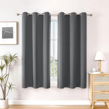 Perdele termice gri cu inele de prindere, 106x165 cm (2 panouri)