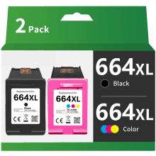 664XL højtydende printerpatron til Deskjet Advantage 1115, sort og farve, 2 stk.