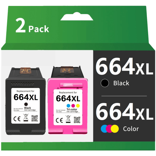 664XL Κασέτα υψηλής απόδοσης για εκτυπωτή Deskjet Advantage1115, Μαύρο & Έγχρωμο, 2 τεμάχια