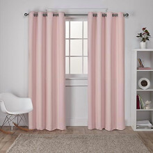 Perdele opace din satin twill cu inele de prindere, 132 cm lățime x 213 cm