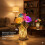 LED Color-Changing Rose Vase Lamp USB Rechargeable 5