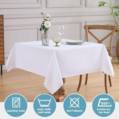 Gul polyester rektangulær dug 237 x 334 cm (2-pak) 1