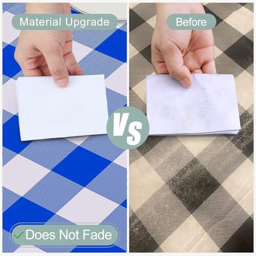 Waterproof Gingham Tablecloth with Flannel Back 60x84 in 1