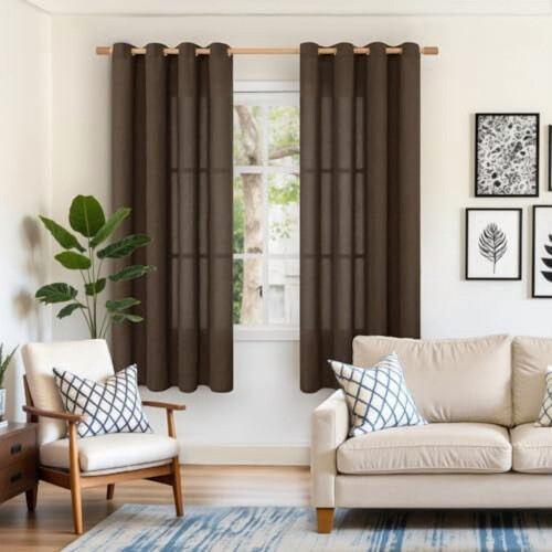 Brune lingardiner 132 x 172 cm, lysfiltrerende, bronse 1