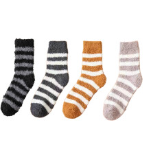 AUQ4Pairs sokker Koselige, lodne sokker for høstkvelder, Myke, lange sokker for vinterbeskyttelse, Style2