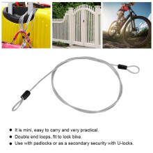 Security Lock,Stainless Steel Cable Lock,Cycling Sports Security Loop Cable Cycling Scooter Lock