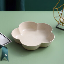 Assiette à dessert en paille de blé beige 18 cm