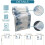 Christmas table runner blue snowflake winter white 90 inch 6