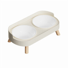 Comedouro lento 2 em 1 elevado para gatos, design ergonômico para melhor digestão e menos vômitos – compatível com gatos de pequeno, médio e