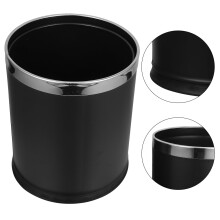 Worgeous Capacity Round Trash Can Dual Fireproof Waste Bin For Office Stylish Decorative Waste Basket