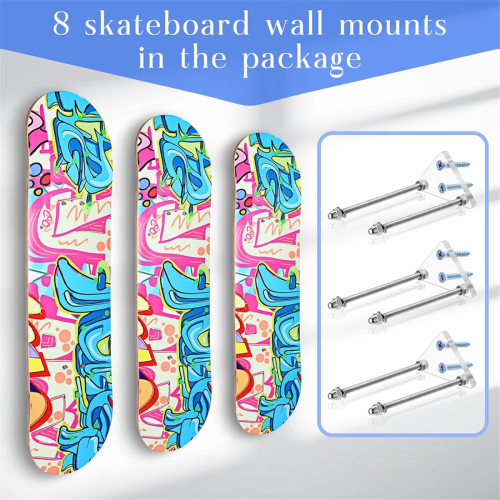 τεμάχια κρεμάστρα για skateboard, βάση τοίχου για skateboard 1