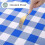Waterproof Gingham Tablecloth with Flannel Back 60 x 144 in 4