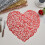 Heart-Shaped PVC Table Mat – Red, 38 cm, Waterproof & 5