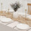 Τραπεζομάντιλο Boho από τυροκομμένο ύφασμα, 35x71", μπεζ τρέιλερ από γάζα για γάμο, 5
