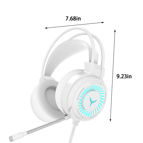 Fone de ouvido para jogos compatível com PS4, PS5, PC, Xbox One, Switch, laptop e celular – modelo supra-auricular com fio de 3,5 mm e som 2