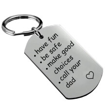 Kľúčenka pre bezpečnú jazdu, darčeková kľúčenka pre nového vodiča pre dcéru a syna, zavolajte mame a otcovi pre darček pre nového