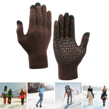 Winter Gloves for Men Women, Anti-slip Touch Screen Cold Weather Thermal Warm Knitted Glove