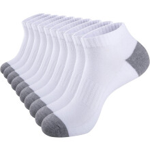 Lot de 10 paires de chaussettes basses pour homme, respirantes et rembourrées, idéales pour le sport.