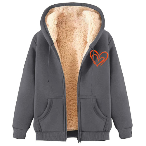 Γυναικείο μακρύ φούτερ με κουκούλα, χειμωνιάτικο ζεστό φλις φούτερ με φερμουάρ