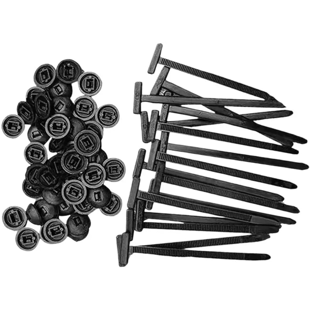 100/300/500 Nylon Universal Cable Ties, Heavy-Duty Self-Locking Home Use Hole Fixing Cable Tie Clips, Suitable For Automotive Daily Maintenance. 9499224827806