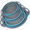 Collapsible Colander 3-Pack, Space-Saving Foldable Strainer with Non-Slip Base, PP+TPE, for Pasta/Vegetables/Fruits (Gray-Blue) 7