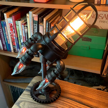 Steampunk Raketlampe – Retro Industriel Dekorativ Lampe