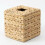 Κάλυμμα για χαρτομάντιλα από ρατάν 15x15x15cm καφέ ψάθα 1