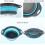 Collapsible Colander 3-Pack, Space-Saving Foldable Strainer with Non-Slip Base, PP+TPE, for Pasta/Vegetables/Fruits (Gray-Blue) 3