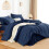 Navy Comforter Set Soft Lightweight 7-Piece All-Season 3