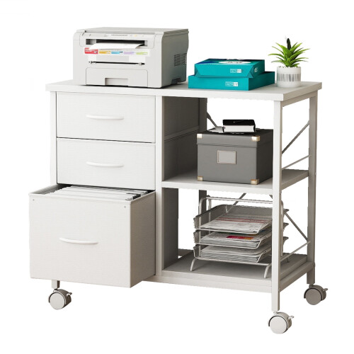 Κινητό Ντουλάπι Αρχειοθέτησης EDX3Drawer, Ρολό Ντουλάπι Αποθήκευσης με Ανοιχτό Ράφι