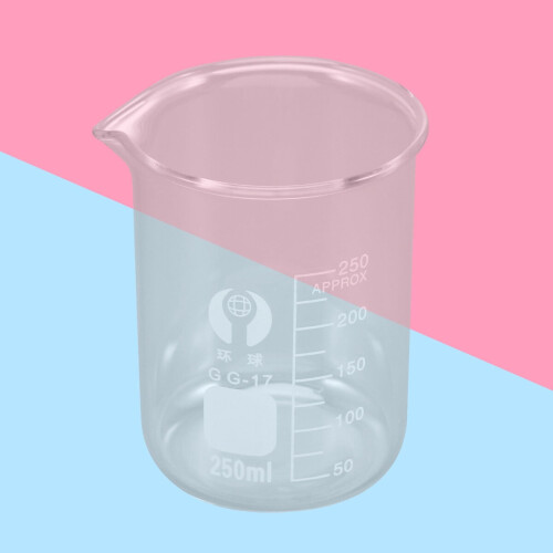 Béquer de vidro graduado de 250 ml, resistente. 1