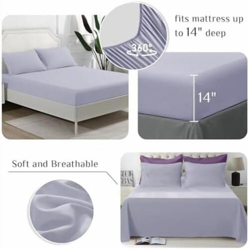 Ensemble de couette Queen 7 pièces en microfibre, alternative au duvet 2