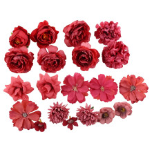 Têtes de roses artificielles pour loisirs créatifs – 20 pièces, 12