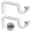 Tineasur2PCS18-22mm Support de tringle à rideaux réglable (Blanc) 5