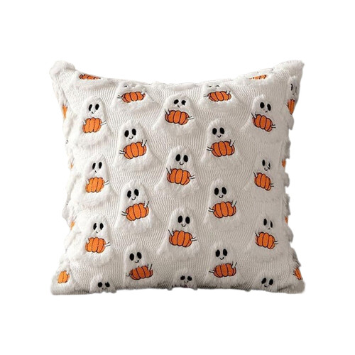 Ghost Pillow Covers18x18Inch Soft Plush Hugging Pumpkin 1
