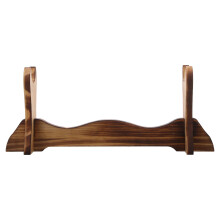 Étagère de rangement en bois brun clair pour épées, idéale pour la chambre ou le salon. Dimensions : 30,5 cm.
