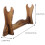 Présentoir à épée en bois brun clair – 37,5 cm 2