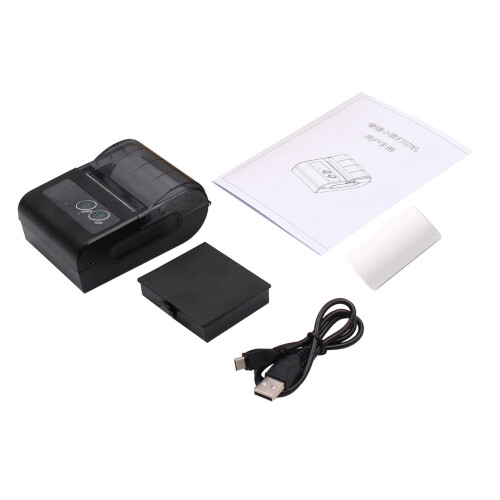 58mm Portable Thermal Printer, Wireless/USB/BT, ESC/POS Compatible with Windows, Android, iOS 1