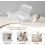 Multi-purpose dish rack with water tray, holds 8 plates, joinable, compatible with kitchen counters & cabinets 4