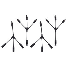 2-Set Solar Panel Photovoltaic Y-Branch Parallel Cable - PV Adapter Cable Wire with Male & Female Connectors, IP67 Rated, 1000VDC