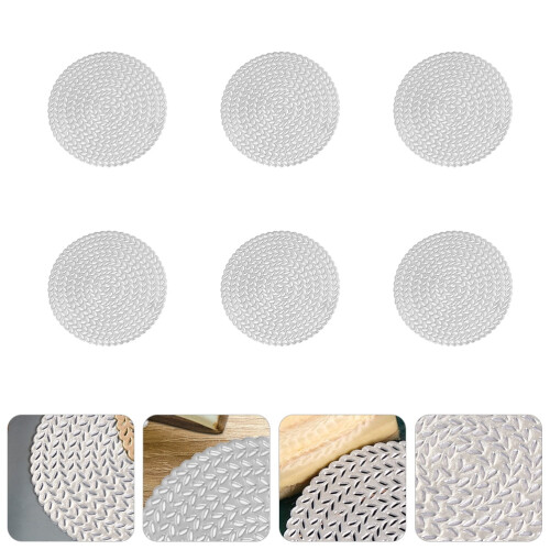 6 sottobicchieri a tazza cava, stile rustico, per ufficio, colore argento