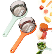 Descascador de legumes de aço inoxidável com lâmina dupla face, estojo de armazenamento, lâmina giratória ergonômica, conjunto de descascador