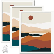 White 8x10 Picture Frame Set of 3 – High-Transparent, for Photo Collage, Canvas, Poster (Wall/Tabletop, Horizontal/Vertical)