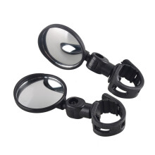 2pcs Adjustable Universal Bike Handlebar Rearview Mirrors 360 Rotation for Cycling Black