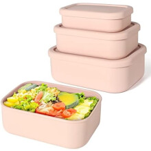 Ensemble de 3 boîtes de conservation alimentaire en silicone – Hermétiques,