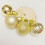 Mini Christmas Tree Ball Ornaments Gold Satin Shiny Glitter 4