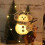 Lysende snemandsornament med ternet tørklæde 4